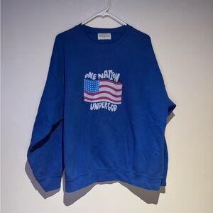 Women's Royal Blue Graphic Crewneck Sweatshirt